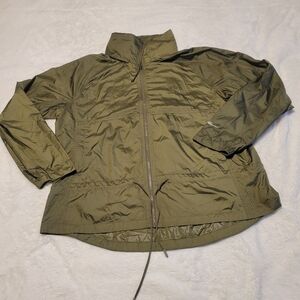 Green Hooded Eddie Bauer Rain Jacket, Women's XL